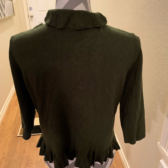 Ruffled 3/4 sleeve large cardigan - Picture 3 of 5